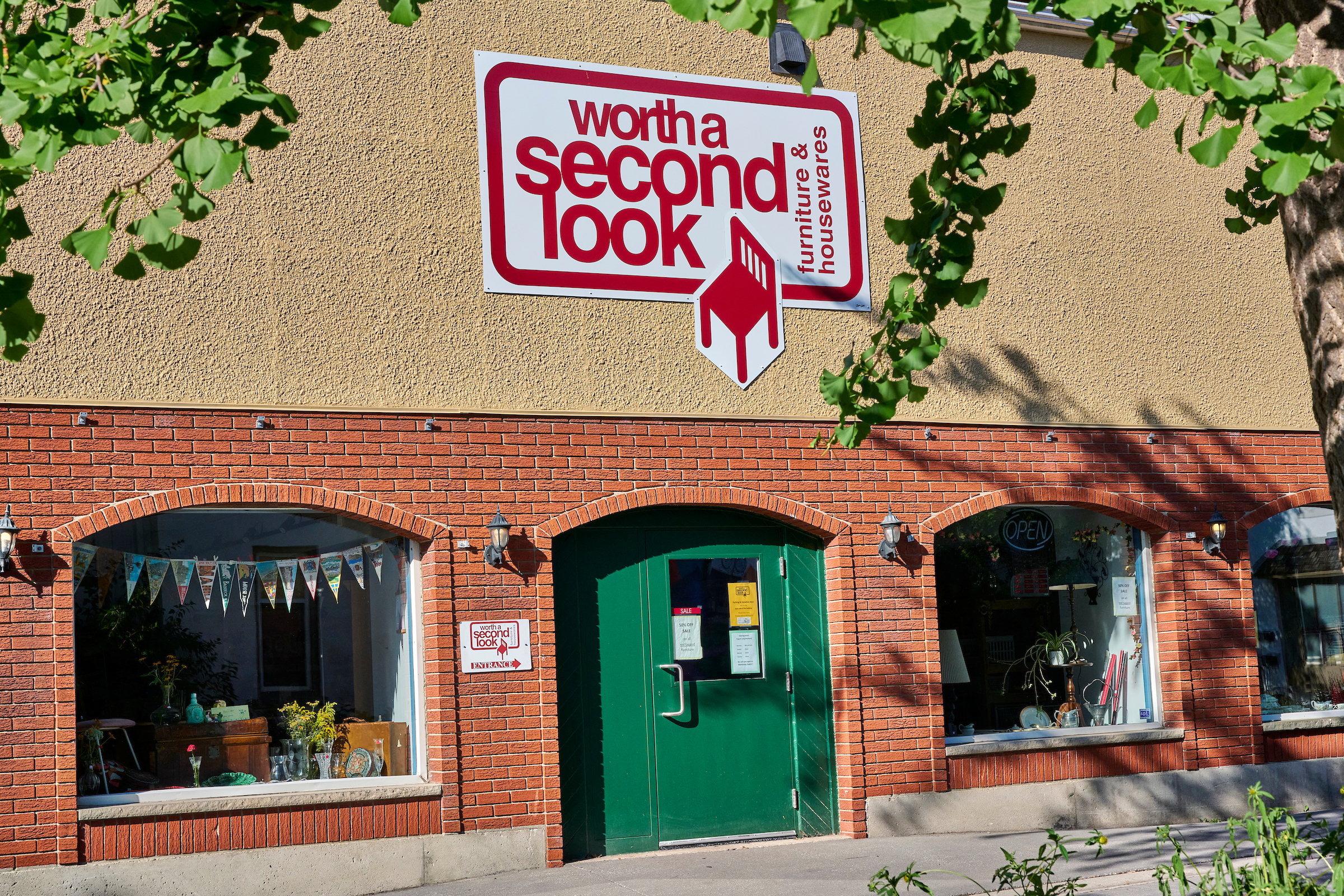 Worth a Second Look, Market Lane entrance, Kitchener, Ontario, 2024.